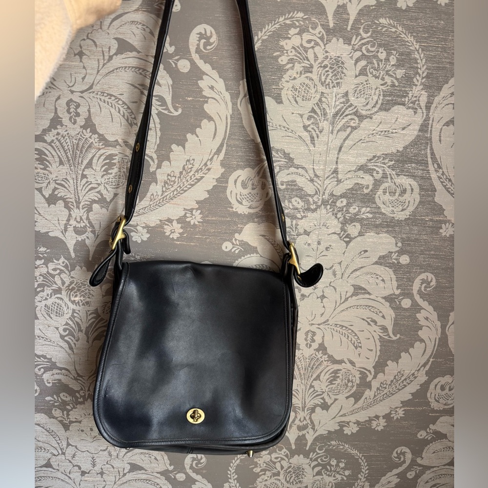 Vintage Coach Stewardess Bag 9525 Black 1980's